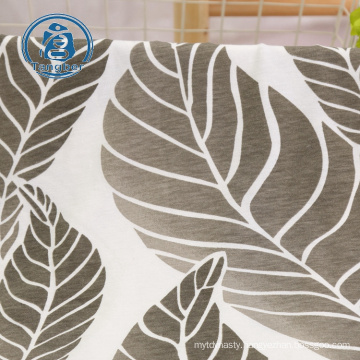 Good factory knit polyester cotton printed  jersey fabric for bedsheet